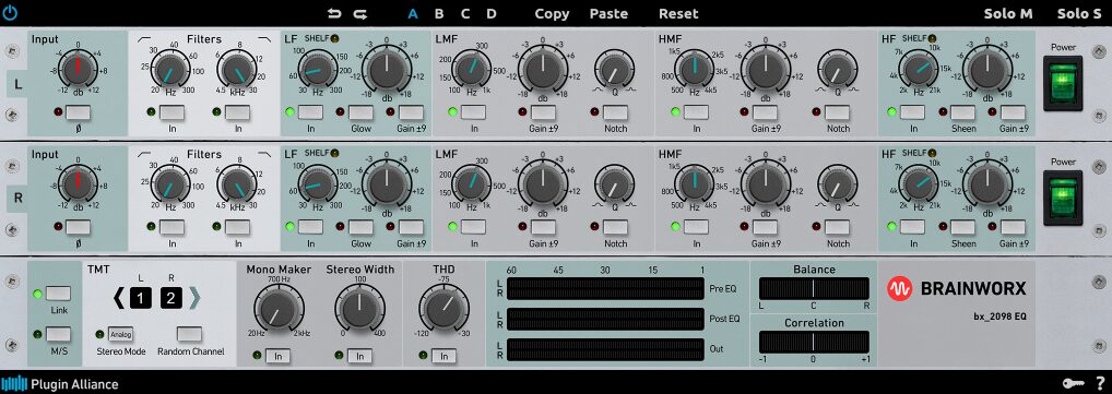 663．BRAINWORX社のbx_2098 EQを使ってみよう♪ ～EQ～ 有料プラグ