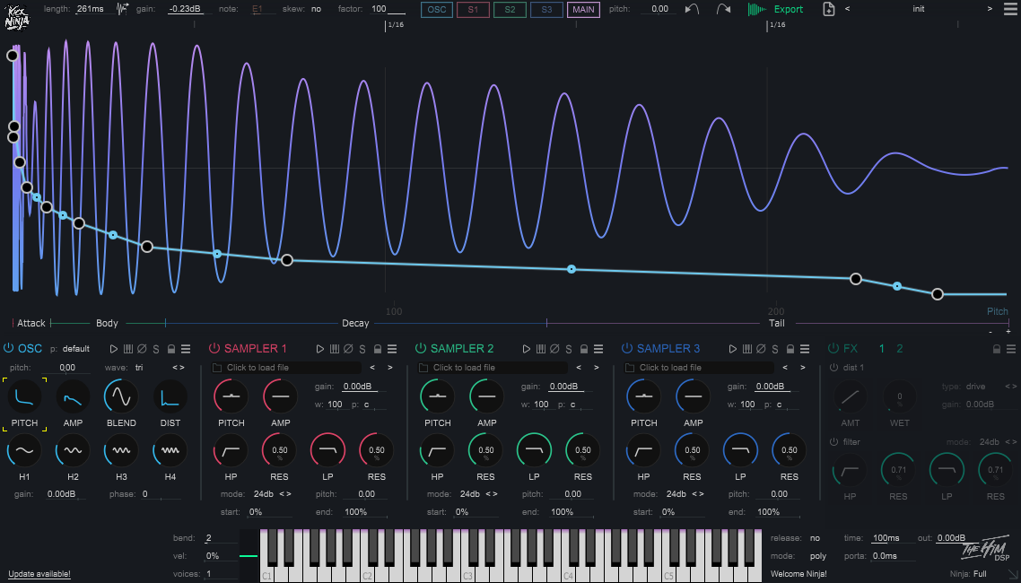 917．The Him DSP社のKick Ninja使ってみよう♪ ～キック音源